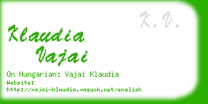 klaudia vajai business card
